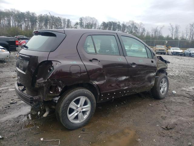 KL7CJKSB5MB333239 - 2021 CHEVROLET TRAX LS MAROON photo 3