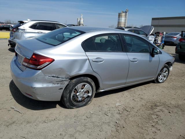 19XFB2E54EE069339 - 2014 HONDA CIVIC LX SILVER photo 3