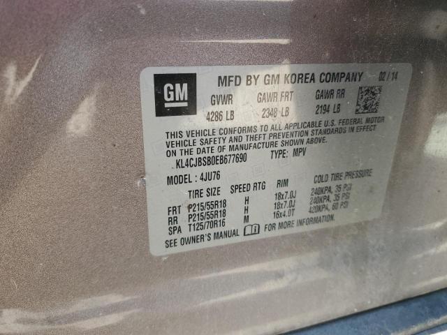 KL4CJBSB0EB677690 - 2014 BUICK ENCORE CONVENIENCE 棕色 照片 12