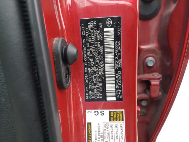 JTDFPRAEXLJ016855 - 2020 TOYOTA COROLLA XLE RED photo 12