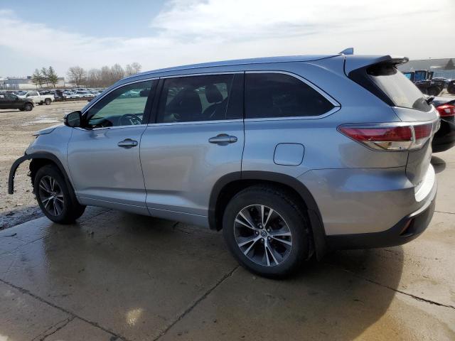 5TDJKRFH1GS275688 - 2016 TOYOTA HIGHLANDER XLE SILVER photo 2