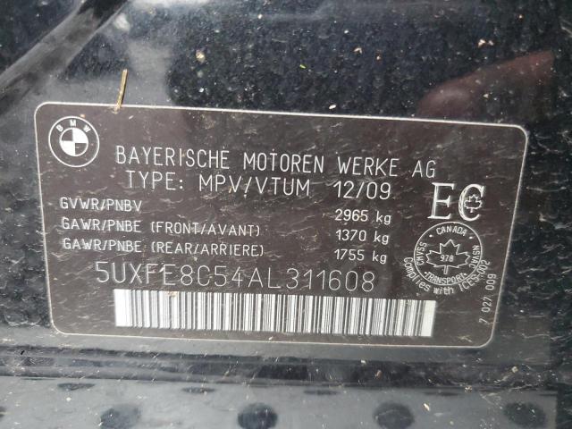 5UXFE8C54AL311608 - 2010 BMW X5 XDRIVE48I Qara foto 13