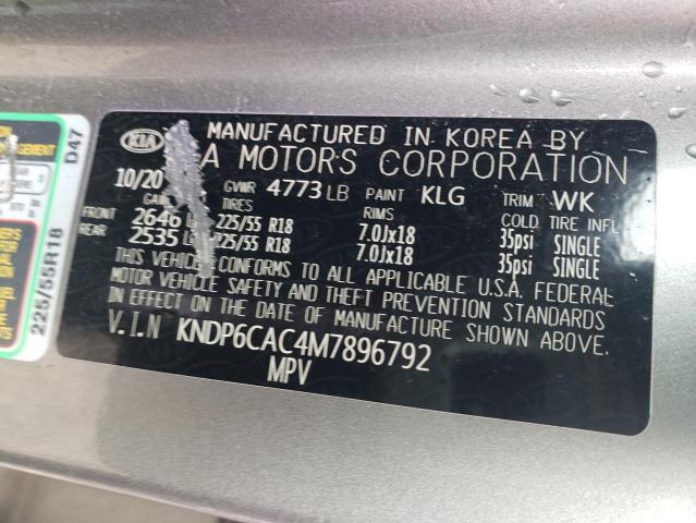 KNDP6CAC4M7896792 - 2021 KIA SPORTAGE S GRAY photo 13