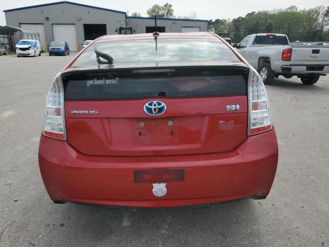 JTDKN3DU0A0215081 - 2010 TOYOTA PRIUS RED photo 6