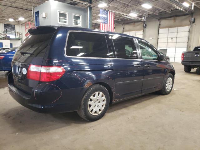 5FNRL38297B028316 - 2007 HONDA ODYSSEY LX BLUE photo 3