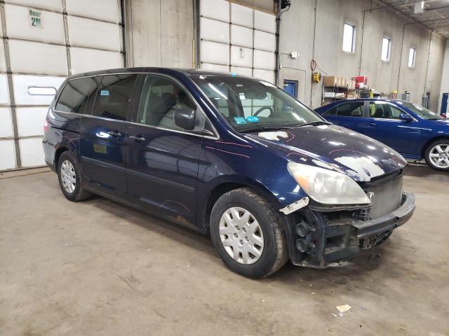 5FNRL38297B028316 - 2007 HONDA ODYSSEY LX BLUE photo 4