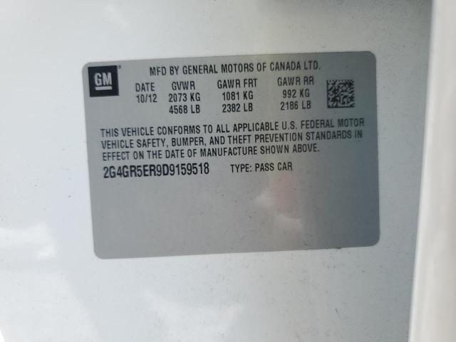 2G4GR5ER9D9159518 - 2013 BUICK REGAL 白色 照片 12