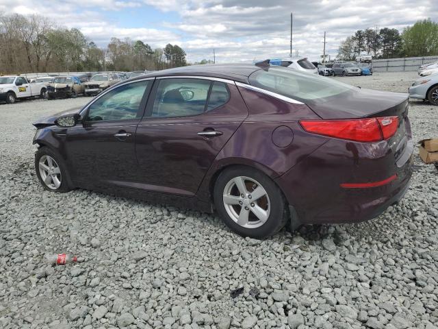 5XXGM4A76EG287534 - 2014 KIA OPTIMA LX BURGUNDY photo 2