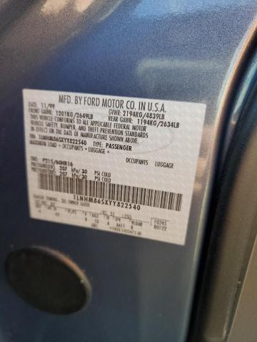 1LNHM86SXYY822540 - 2000 LINCOLN LS 蓝色 照片 12