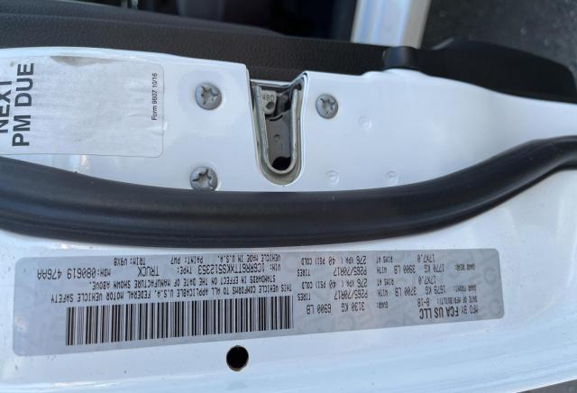 1C6RR6TTXKS512353 - 2019 RAM 1500 CLASS SLT თეთრი ფოტო 10