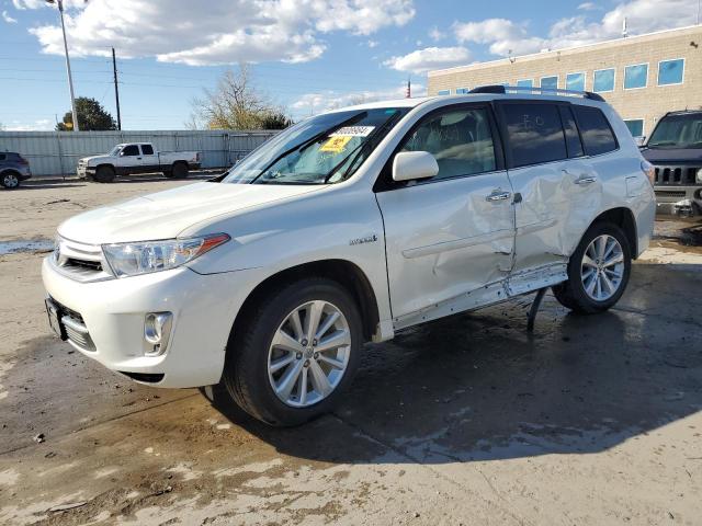 JTEDC3EH6C2009668 - 2012 TOYOTA HIGHLANDER HYBRID LIMITED WHITE photo 1