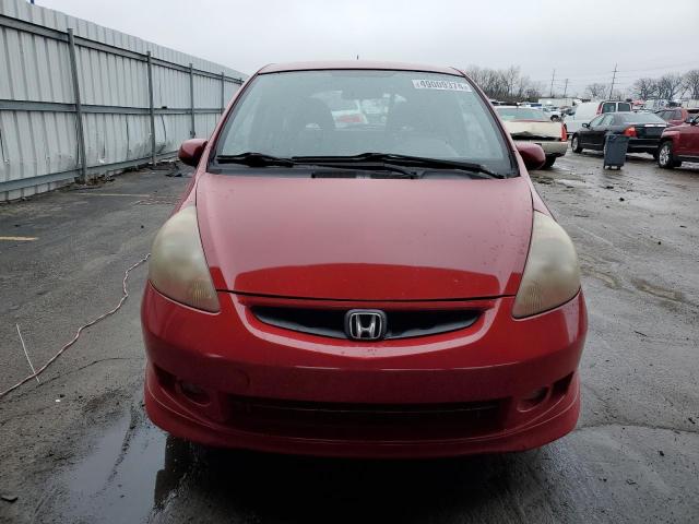 JHMGD386X8S045054 - 2008 HONDA FIT SPORT RED photo 5