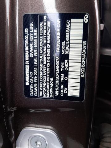 SJKCH5CP8JA040735 - 2018 INFINITI QX30 BASE Braun Foto 12