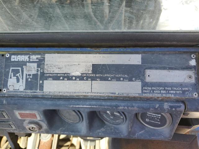 CP138MB04326835FA - 2000 CLARK FORKLIFT FORKLIFT Синий фото 10