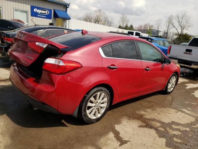 KNAFX4A86E5118806 - 2014 KIA FORTE EX RED photo 3