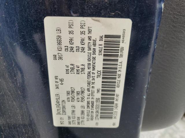 1D7HA18N15S311556 - 2005 DODGE RAM 1500 ST BLUE photo 13