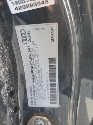 WAURV78T99A052151 - 2009 AUDI S5 QUATTRO BLACK photo 13