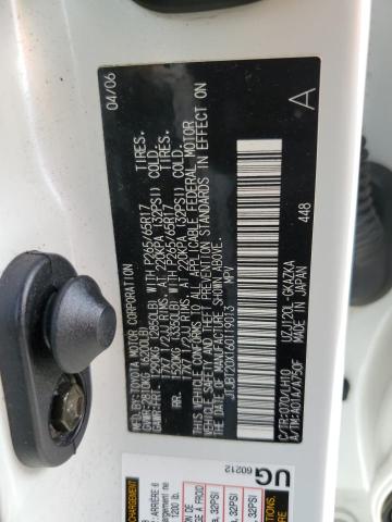 JTJBT20X160119013 - 2006 LEXUS GX 470 WHITE photo 13