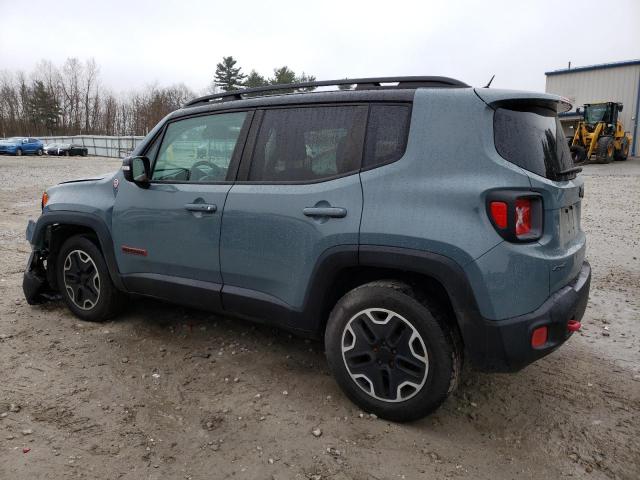 ZACCJBCT6FPC34304 - 2015 JEEP RENEGADE TRAILHAWK BLUE photo 2