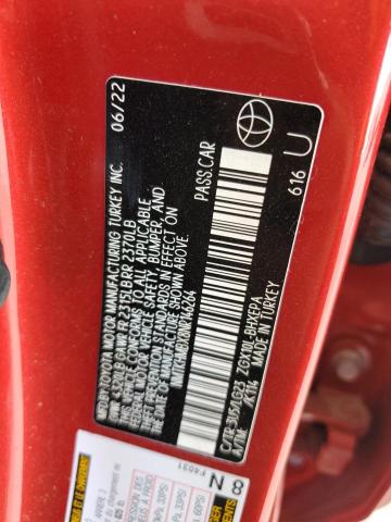 NMTKHMBX8NR146264 - 2022 TOYOTA C-HR XLE RED photo 12