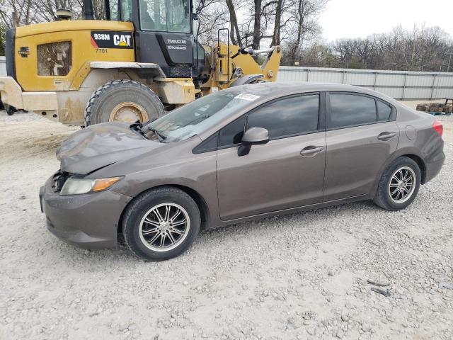 2HGFB2F5XCH606104 - 2012 HONDA CIVIC LX GRAY photo 1