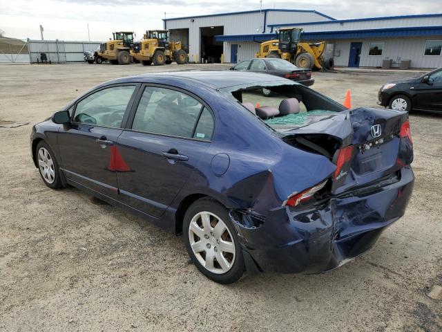 1HGFA16506L076732 - 2006 HONDA CIVIC LX BLUE photo 2