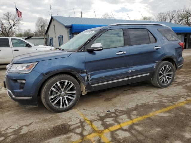 1FM5K8HT2JGC96267 - 2018 FORD EXPLORER PLATINUM BLUE photo 1