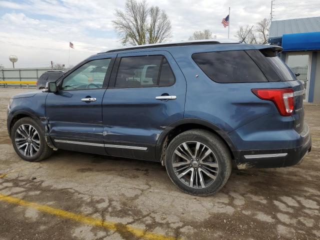 1FM5K8HT2JGC96267 - 2018 FORD EXPLORER PLATINUM BLUE photo 2