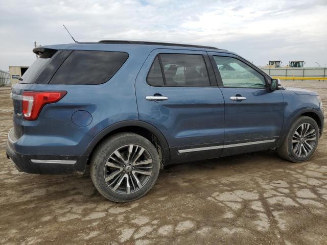 1FM5K8HT2JGC96267 - 2018 FORD EXPLORER PLATINUM BLUE photo 3