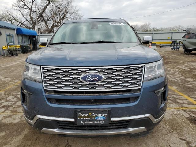 1FM5K8HT2JGC96267 - 2018 FORD EXPLORER PLATINUM BLUE photo 5