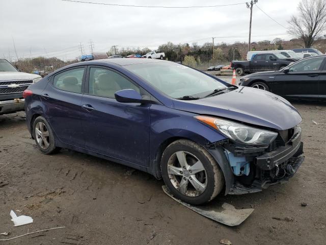 5NPDH4AE5DH245297 - 2013 HYUNDAI ELANTRA GLS BLUE photo 4