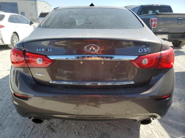 JN1BV7AR6EM707493 - 2014 INFINITI Q50 BASE BROWN photo 6