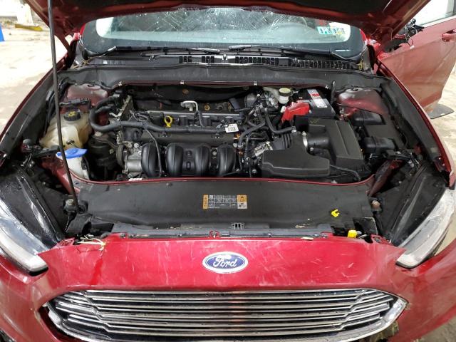 1FA6P0H77E5391994 - 2014 FORD FUSION SE BURGUNDY photo 11