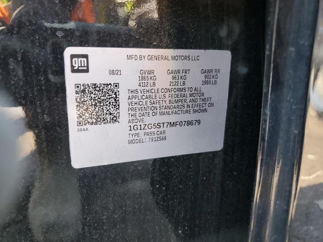 1G1ZG5ST7MF078679 - 2021 CHEVROLET MALIBU RS BLACK photo 13
