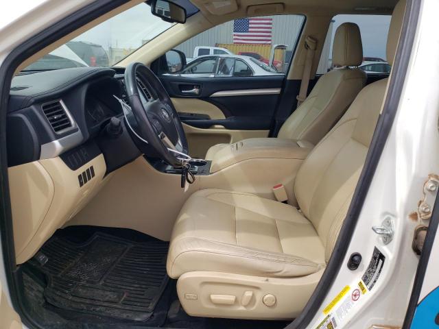 5TDKKRFHXFS056215 - 2015 TOYOTA HIGHLANDER XLE WHITE photo 7