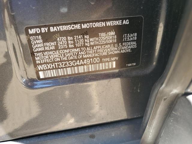 WBXHT3Z33G4A49100 - 2016 BMW X1 XDRIVE28I GRAY photo 13
