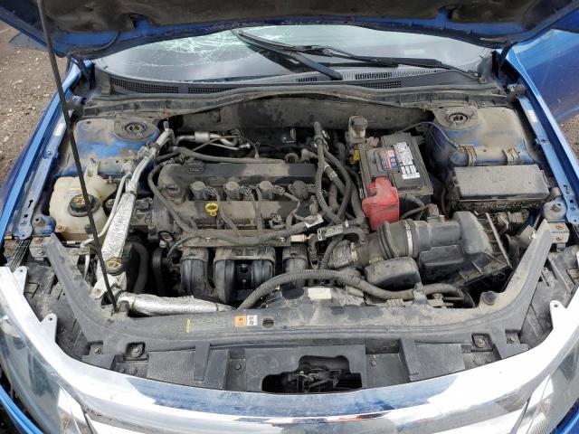 3FAHP0HA5CR113545 - 2012 FORD FUSION SE BLUE photo 11