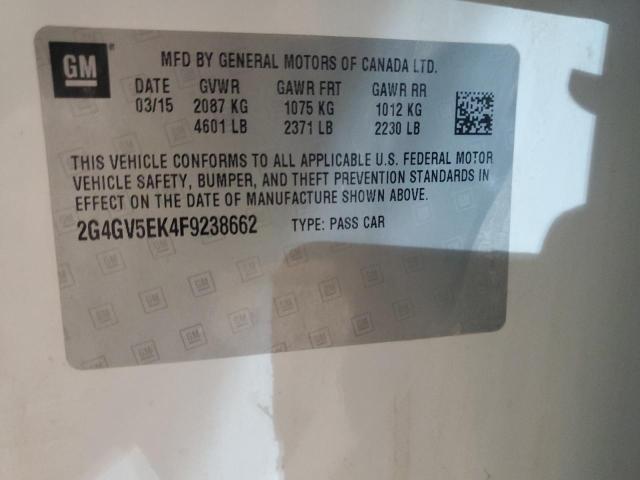 2G4GV5EK4F9238662 - 2015 BUICK REGAL 白色 照片 12
