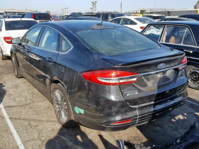 3FA6P0SUXHR329229 - 2017 FORD FUSION TITANIUM PHEV BLACK photo 3