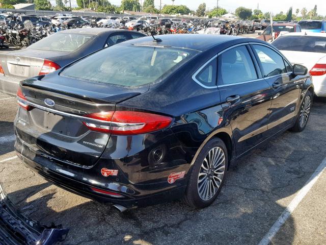 3FA6P0SUXHR329229 - 2017 FORD FUSION TITANIUM PHEV BLACK photo 4