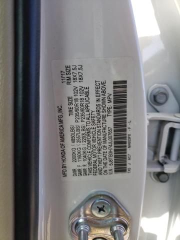 5J8TB3H74JL007657 - 2018 ACURA RDX ADVANCE WHITE photo 12