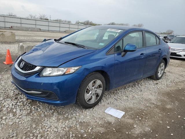 19XFB2F50DE071053 - 2013 HONDA CIVIC LX BLUE photo 1