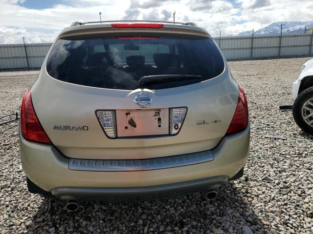 JN8AZ08W36W548216 - 2006 NISSAN MURANO SL CREAM photo 6