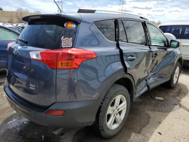 2T3RFREV9DW018657 - 2013 TOYOTA RAV4 XLE BLUE photo 3