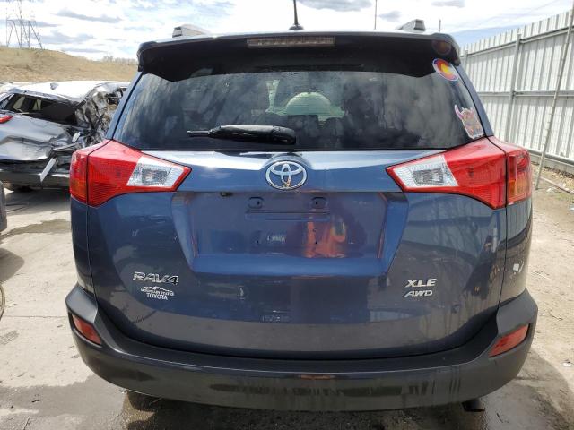 2T3RFREV9DW018657 - 2013 TOYOTA RAV4 XLE BLUE photo 6