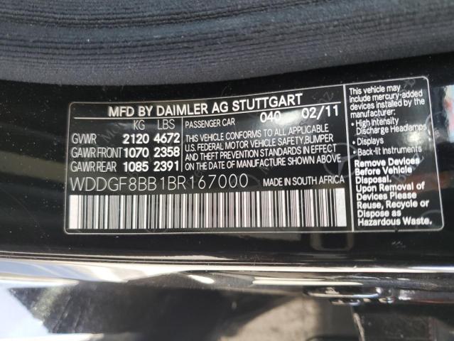 WDDGF8BB1BR167000 - 2011 MERCEDES-BENZ C 300 4MATIC BLACK photo 12