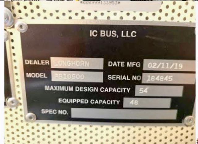 4DRBUPWNXLB184845 - 2020 IC COMM BUS CE YELLOW photo 5