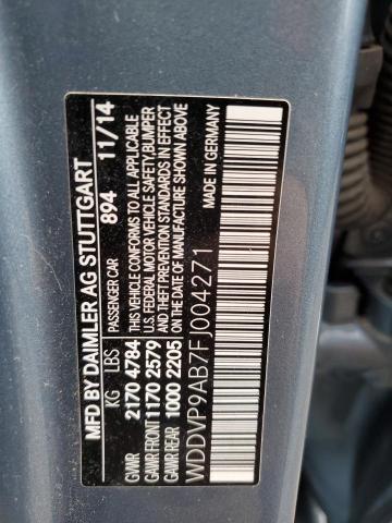 WDDVP9AB7FJ004271 - 2015 MERCEDES-BENZ B ELECTRIC TEAL photo 13