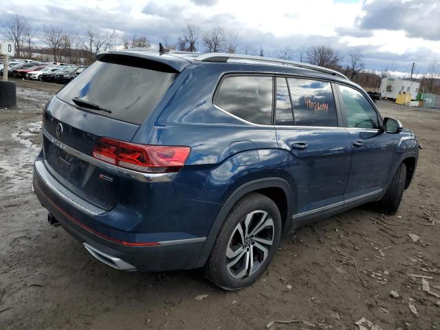 1V2BR2CA1NC538757 - 2022 VOLKSWAGEN ATLAS SEL BLUE photo 3