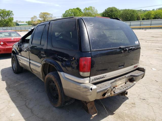 1GKDT13W312159345 - 2001 GMC JIMMY BLACK photo 2